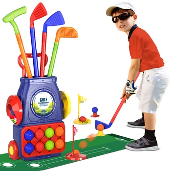 QDRAGON Djeca Golf Klub Set,Dijete Lopticu za Golf se Igra Set Sportski Igračke Poklon za Momke Djevojke 2 3 4 5 6 Godina Zatvoreni Igara