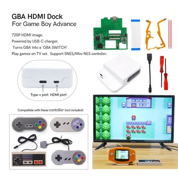 720P HDMI GBA Doku Stanicu Kit V2 Za gejmboj Unaprijed Konzolu Izgleda GBA U GBA Prekidač GBA HDMI Doku V2