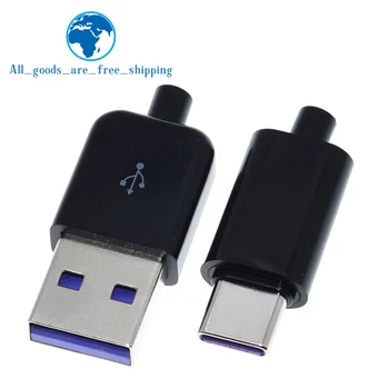 65W 5A PD Brzo Glavni Tip-C USB Muškarac Veza Varenje Sa 5Pin PCB + Tip Muškarca 5Pin USB DIY OTG Podatke Glavni Kabl Accessori