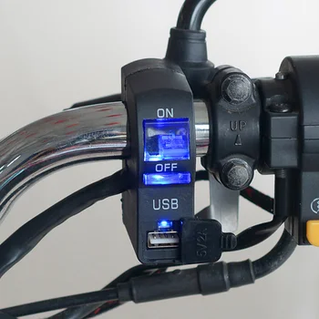 Motor Pribor Modifikovani Zavrnuti Far Prekidač Transparentni Svetlo Sa USB Auto Punjač 12V5A Prekidač