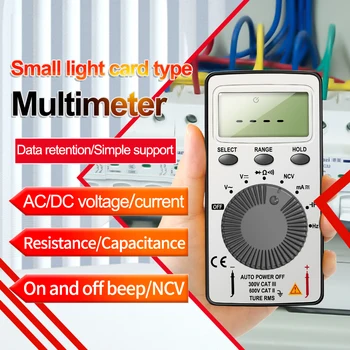 AN101 Mini Digitalni Multimeter 1999 T-GLISTE AC/DC NCV Capacitance Ammeter Voltmeter Tester za Električara Alat