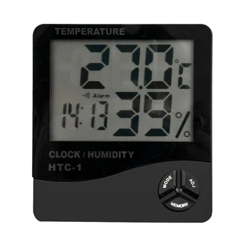 HTC-1 LCD Elektronske Digitalni Temperatura, Vlažnost Metar Termometar Hygrometer Zatvorenom Otvorenom Vrijeme Stanicu Sat