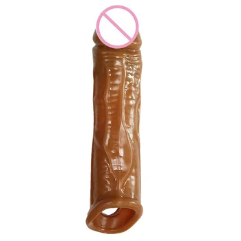Muškarac Penis Proširenje Rukav Odlaganja Ejakulacije ponovno iskoristivih Vibratora Kondom Kurac Extender Seks Igračke za Muškarce Penis Valova Prsten