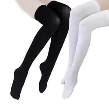 Plus Veličine Čarape Seksi Žene Čvrst Boja Butine Srednjoj Dugo Čarape Istezanje Preko Kolena Čarape Devojke Donje Rublje