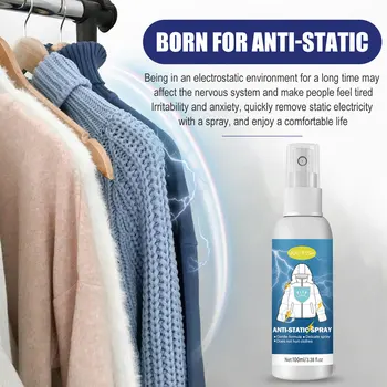 100ml Anti-Statički Sprej Prenosni Smanjiti Statički Držati Uklanja Bore Statički deterdžent za Odjeću