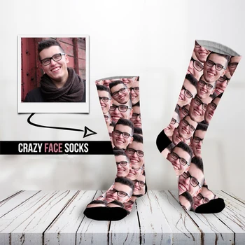Običaj Čarape Sa Lice Lični Sliku Ljubimca Sliku Čarape Prilagoditi Čarapu Poklon za Ženu Muž Običaj Funy Sliku Čarape