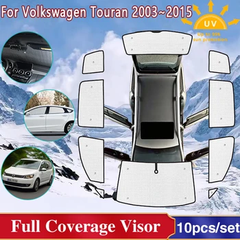 Pun Pokriti Sunshades Za Volkswagen VW Touran 1T Mk1 2003~2015 Staklo bočni Prozor Shaby Vizir Auto Pribor 2004 godine 2005 2006