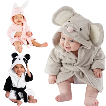 Mode Miš Panda Bunny Dizajn Sa Kapuljacom Životinja Model Bebu Bademantil Crtani Bebu Konopac Lik Djeca Kupanje Ogrtač