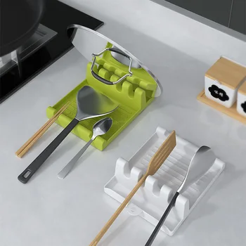 Kuhinji skladište rack spatulu rack drži žlicu mat štapiće poklopac skladište domaćinstvo multifunkcionalni plastične rack