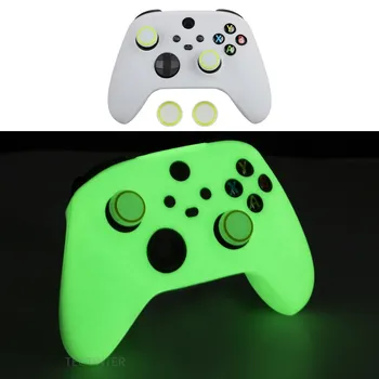 Za Xbox Niz X/S Gamepad Sjaj Zaštitne Slučaj za XSX Controle Mekan Silikonske Zelene Sijaš Pokriti Xbox Jedan Niz komandu ručicu