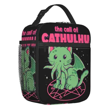 Poziv Od Ktulu Termalni Izoliran Ručak Torbe Lovecraft Čudovište Mačka Resuable Ručak Kontejner za Školu Skladišta Hrane Kutija