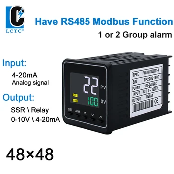 4-20mA Ulaz SSR/Relej/4-20mA Izlaz 48x48mm, 50 Segmenata Programiran Rampu Natopi LCD Inteligentan Pid Temperatura Kontrolor