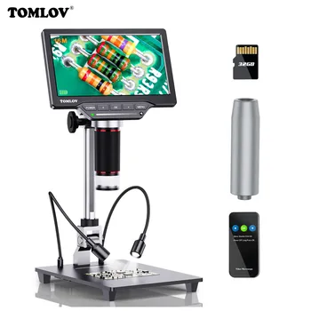 TOMLOV DM201 HDMI Digitalni Mikroskop 1300X Industrijske Inspekciju Mobilni Telefon Popravlja mikroskop 7