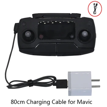 80cm Odašiljač Naplaćivati Kablovsku Trajnih Najlona USB Kabl za DJI Mavic Pro Mavic 2 Zoom Pro Zrak Drona Daljinski Kontrolor RC Dijelove