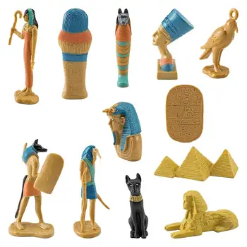 Drevnom Egiptu Egipatski Bože Drevnom Egiptu Egipatski Bože 12 Figurice Set Rast Od 12,9 Cm Visoka Desktop Sto Mitologiji Faraon