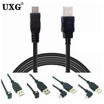 USB 2.0 Muškarac Mikro USB B Tip 90 Stepeni Se & Dole & Ostavio & Redu Nagnuti Muškarac Podatke Kabl za 0,25 m/0.5 m/1m/1,5 m