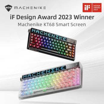 Machenike KT68 Pro Pametan Ekran Mehanički Tastaturu 68 Ključeve RGB Hot-Swappable Ozvucen/Bluetooth/2.4 G Tastaturu Igara Tastaturi