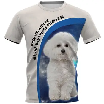 Cloocl Bichon Frize majice 3d Grafički Loše Stvari Nestanu T Majice Životinje Ljubimce Svi Psi Odštampao Pullovers Najviše Mušku Odjeću