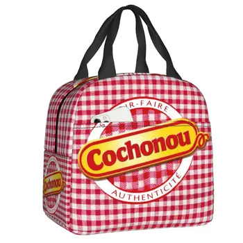 Svinja Cochonou Logo Izoliran Ručak Torbu za Žene ponovno iskoristivih Toplo Hladnjak Termalni Kutija za Ručak Ured Piknik Putovanja Hranu Torbu Torbe