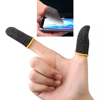 Gaming Prst Rukava Za Disanje Prstiju Za Igre Anti-Znoj Dodirni Ekran Prst Krevete Pokriti Osetljiv Mobilni Diraj Crveni Žute