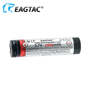 EAGTAC Zaštićeni 16650 Je 3,7 V 2500mAh baterija (10 Otpust) SKU3165