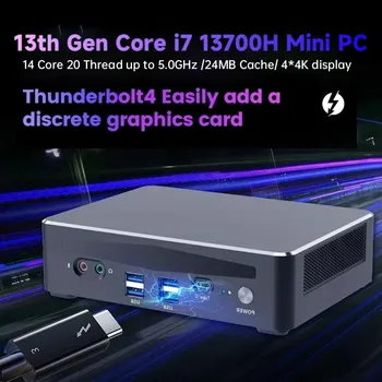 13 Gen Informacije Mini Pc Jezgro i5 1340P i7 1360P 13700H Nuc 2xLAN i225-V 2.5 G Prozore 11 2*DDR5 PCIE4.0 Igara Kompjuter Domaćin Wifi6