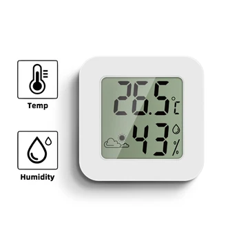Zatvorenom Mini Termometar Hygrometer Dnevnoj Sobi LCD Digitalni Temperatura, Vlažnost Metar Senzor Vrijeme Stanicu Metar Alat