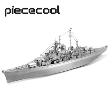 Piececool 3D Metal Slagalice Model Zgradu Opremu - bojni Brod Bizmark Jigsaw Igračka ,Božić je rodjendanski Poklon za Odrasle