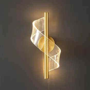 Imitaciju DOVEO Zid Lampu Moderne Spiralu Dekor Svjetla Za Sobi pored Kreveta Studija Dnevne Sobe TV-u Pozadinu Kuci Ukras Iluminata