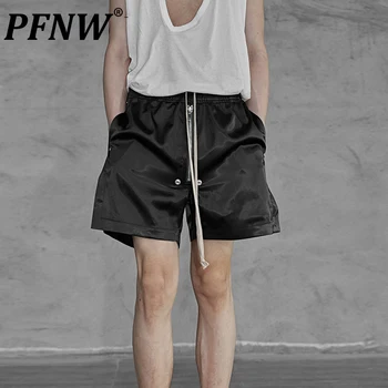 PFNW Darkwear Čvrst Crni Stil Opušteno Šorc Harlan Ličnost Mode Potpuno Ljeto Plima Niša Sportski Pantalone Za Muškarce 12A4111