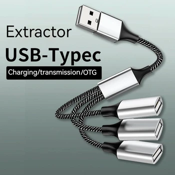 Multi USB Tip C Čvorište Razdjelnik Ekstenzije 4 USB Port OTG Brzo Prijenos Podataka Adapter Prenosni Pretvarač Za PC Laptop Macbook Ipad