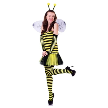 Pčela Kostim Set Bee Uho traka za kosu Tutu Suknju Rukav Sunglass Striptiz Čarapu za Djecu noć Veštica za Odrasle Božić Životinja Ludaca