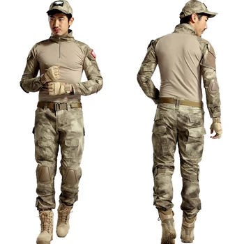 Kamuflaža Taktički Vojne Airsoft Odijela Uniformu Vojnu Obuku SuitHunting Košulje, Gaće Paintball Postavlja Hlače Ljudi C70