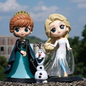 Q posket Animaciju Princeza Smrznute Elsa Anna Action Model iz Crtića Ličnosti Igračka Rođendan Ornament Ukras Dar