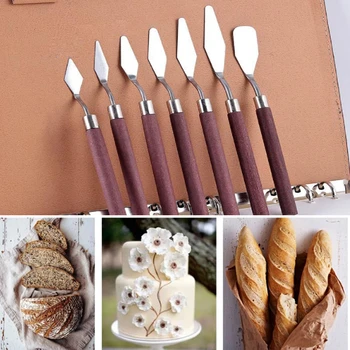 Tortu Paleta Nož za Pečenje Mini Ulje Spatulu Umjetnost Mali, Clay Alat za Dekoraciju/Dizajn Nerđajućeg Čelika Fondant Tortu Spatulu