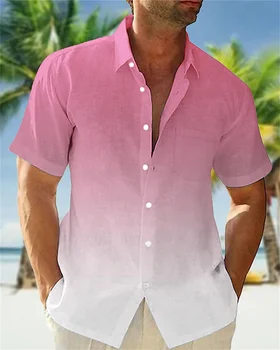 2023 Ljeto Majicu Ljudi je Havajski Ljudi je Kratak-rukave Majicu Dvije boje Štampanje Ljudi je Plaži Putovanja Slobodno Oversize Džepu 5XL