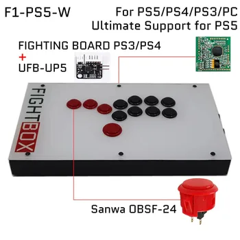 FightBox BORI ODBOR-UP5 Sve Dugmad Hitbox Stil Igraonicu komandu ručicu Boriti se Držati Kontrolor za PS5/PS4/PC/XBOX Sanwa OBSF-24/30