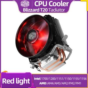 Hladnjak Gospodar T20 CPU Hladnjak 2 Vrućine Cijevi Nizak buku Radijator Za LGA115X/1200/1700 AMD AM4/AM3 95.5 mm Tiho Hlađenje Crveni DOVEO Fan