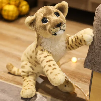 Divno Simulacija Lav Tigar Leopard Plišane Igračke Sladak Punjene Mekan Pravi Se Kao Životinja Igračke Dijete Djeca Momci Rođendan Dekor Dar