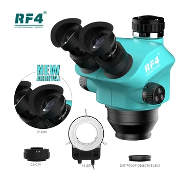 RF4 Novi Trinocularni Mikroskop Glavu 7-50X Simul Glavna Kontinuirani Zoom Stereo Mikroskopom WF10X/22mm kupolu, glavu, oko Telefon PCB Vojnik