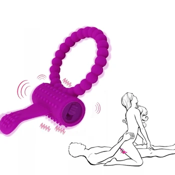 Penis Prsten Kurac Rastezljive Intenzivan Klitoris Stimulacija Silikonske Jezik Vibrator Seks Igračke za Par Odrasli Proizvoda Odlaganja Ejakulacije