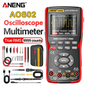 ANENG AOS02 Profesionalni Digitalni Osciloskopu Multimeter Istina GLISTE 48MS/s Uzoraka Stopa 10MHZ Analogni Prostora za Pohranu Podataka