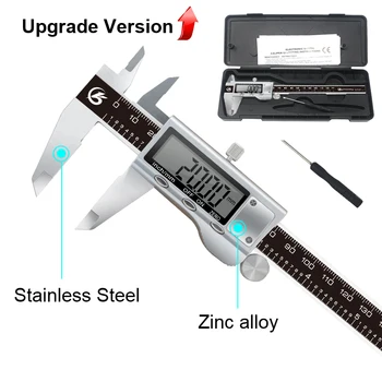 0-150mm Elektronske Metal Caliper Digitalni Vernier Caliper Nerđajućeg Čelika Vladar Mjerač Micrometer LCD Površine Alat