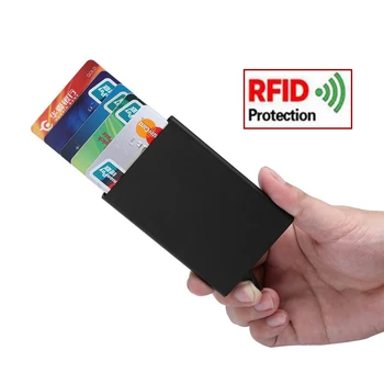 YUECIMIE Protiv krađe ID Kreditnu Karticu Porte Carte Mršava Aluminija Metal RFID Novčanik Slučaj Žene Ljudi Banka Kreditnu Karticu Kutija