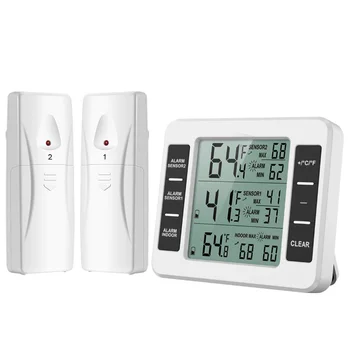 Bežični digitalni frižider alarm termometar frižider kući zatvorenom vanjski senzori termometar sat baterije