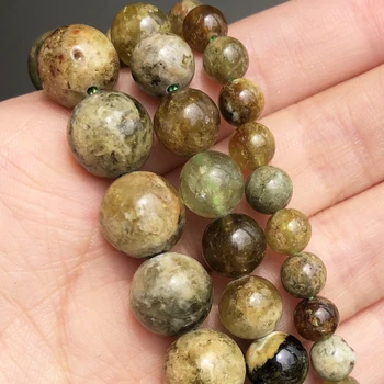 Prirodno Kamen Perle Zelene Garnet Minerale Slobodi Rundu Perle Je 7,5