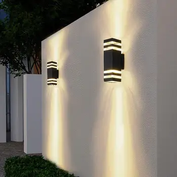 E27 Svjetla Osvjetljenje Vanjski Zid Svjetlo Vodootporne Gore Dole Aluminijuma Vrt Svjetlo Duplo Glavu Zid Lampu Koridor Osvjetljenje