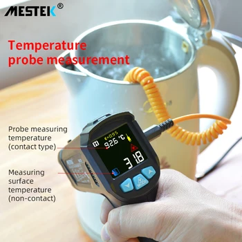MESTEK -50-800 Diplomu Digitalni Infracrveni Termometar Vlažnost Metar Thermometro Hygrometer Temperatura Laserski Pištolj Pyrometer