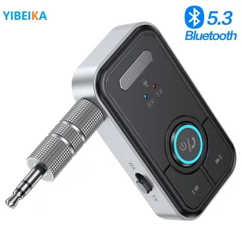 Bluetooth 5.3 POMOĆNA Bežični Audio Adapter 2-u-1Receiver Odašiljač 3.5 mm Jack za Ozvucen Slušalice TV-u Govornici auto MP3 Player