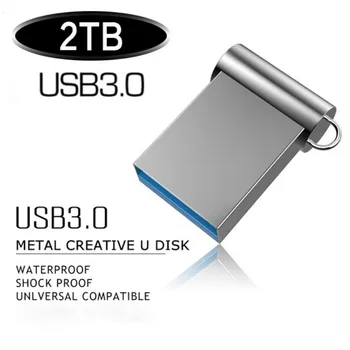 Mini srednje brzine USB 2TB olovku voziti 2TB pendrive флешка metala U disk dopis cel usb 3.0 držati poklon besplatno logo telefon/Auto